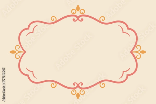 Obraz Watercolor Vintage Frame Border