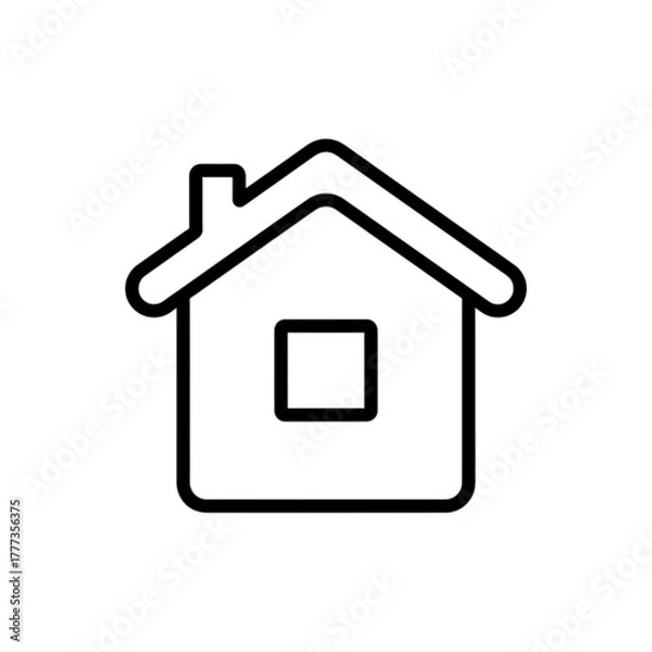 Obraz Vector home icon on white background