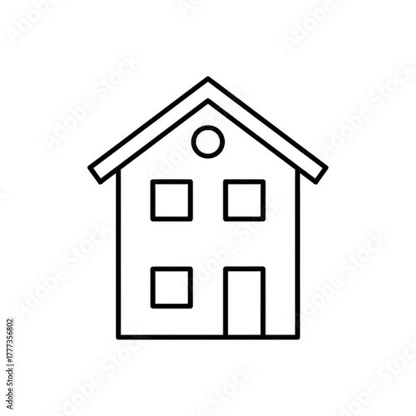 Obraz House vector icon on white