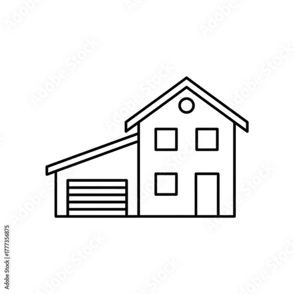Obraz Real estate concept, vector icon of house