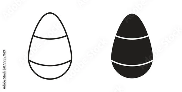 Obraz Candy Corn icon with glyph and line. black vector icons for Web UI