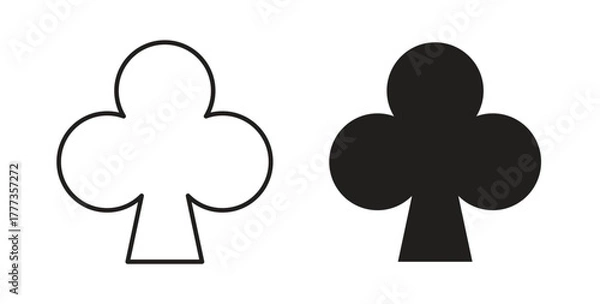Obraz Card-club icon with glyph and line. black vector icons for Web UI