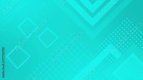 Obraz Cyan color complex and elegant multiple square design loop able geometrical background