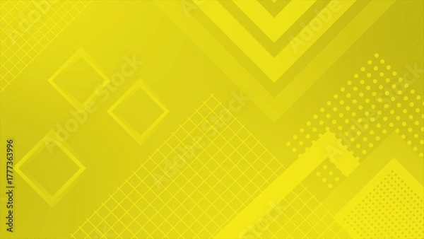 Obraz Yellow color complex and elegant multiple square design loop able geometrical background