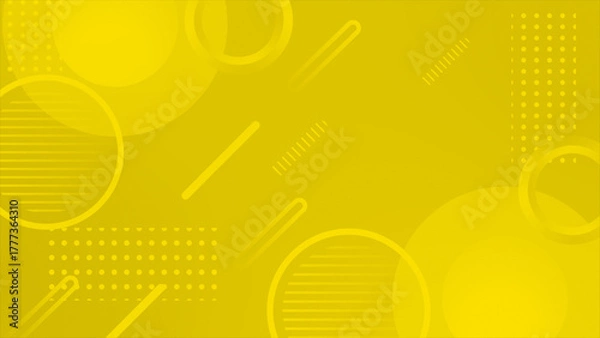 Obraz Yellow color complex and elegant multiple circle design loop able geometrical background