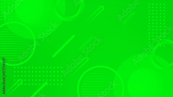 Obraz Green color complex and elegant multiple circle design loop able geometrical background