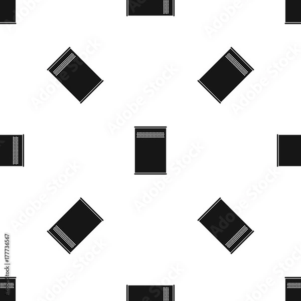 Fototapeta Trash can pattern seamless black