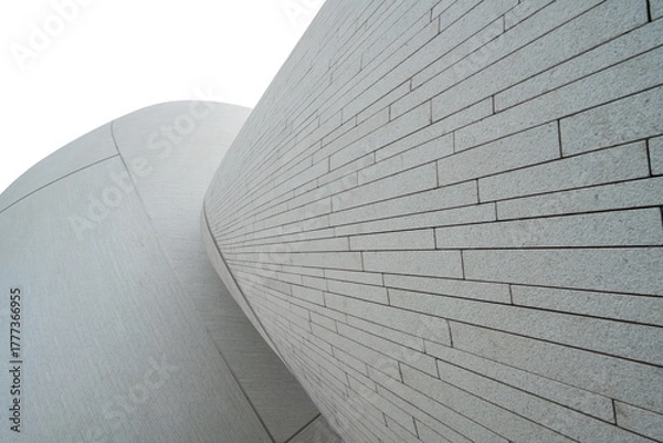 Fototapeta Modern Curved Architecture on white background