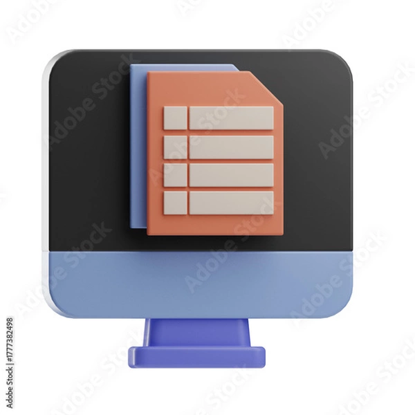 Obraz 3D model of a starfruit.