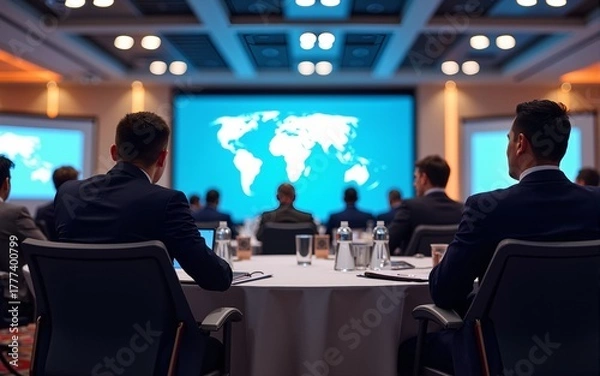 Fototapeta Despite the rise of virtual meetings, there s still a significant demand for images depicting business travel and international conferences. High quality