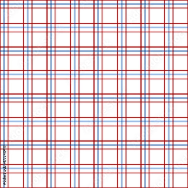 Obraz red and white plaid pattern