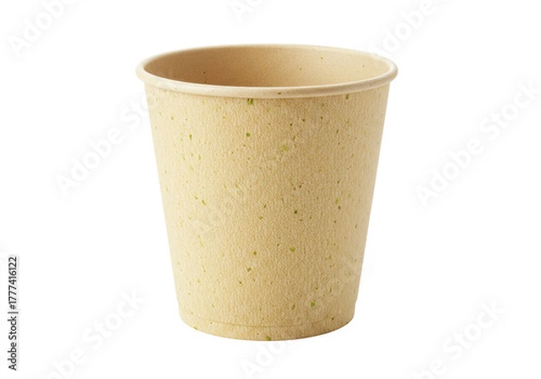 Obraz Isolated paper cup for hot drinks, biodegradable takeaway container, coffee cup, eco friendly