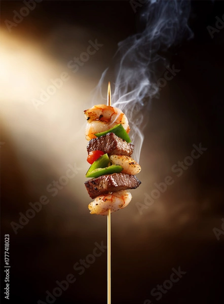 Obraz 꼬치, 꼬치구이, 술안주, 소풍, 야외 음식, 길거리 음식, 먹을것, 성탄, 야채, 굽다, 바베큐, 고기꼬치
