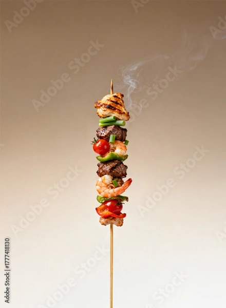 Obraz 꼬치, 꼬치구이, 술안주, 소풍, 야외 음식, 길거리 음식, 먹을것, 성탄, 야채, 굽다, 바베큐, 고기꼬치
