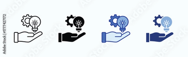 Obraz Adoption icon sheet multiple style collection isolated vector