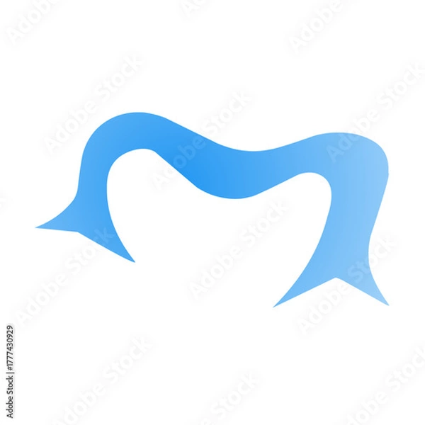 Obraz blue ribbon illustration