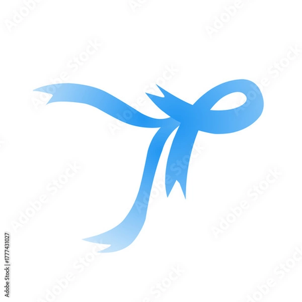 Obraz blue ribbon illustration