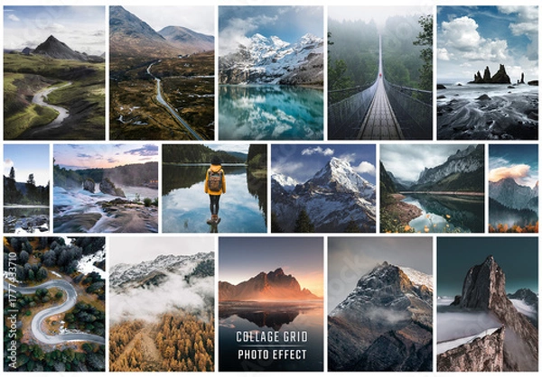 Obraz Photo Collage Mood Board Mockup