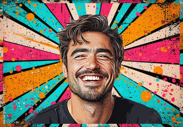 Obraz Pop Art Comic Book Photo Effect Mockup