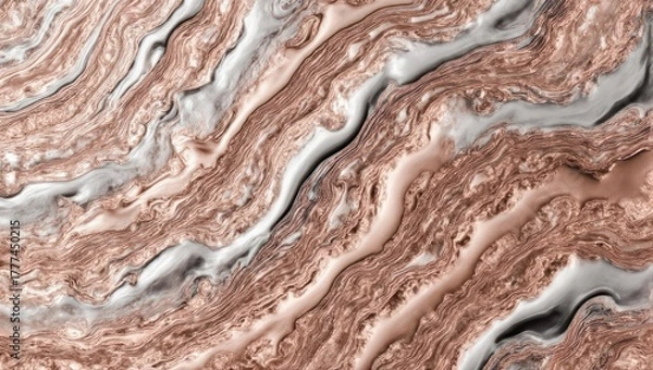Fototapeta Abstract Swirling Marble Texture with Earthy Tones and Dynamic Flow.