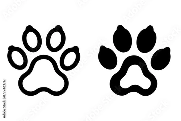 Obraz Cat or dog paw print 