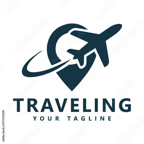 Fototapeta Travel logo template design vector