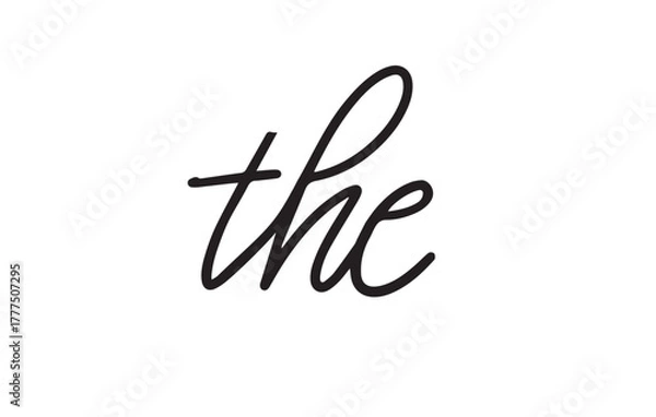 Fototapeta The Word Monoline Hand Lettering Word Vector