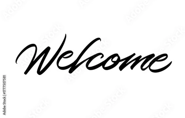 Fototapeta Welcome Groovy Retro Funky Lettering Vector