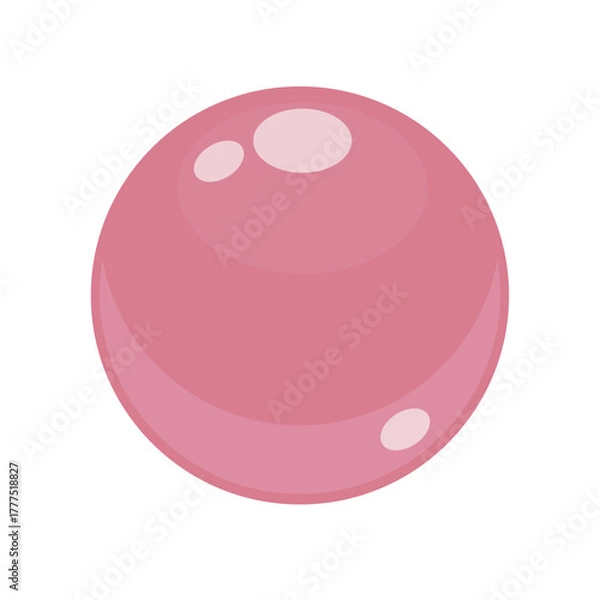 Obraz Pink Pearl vector illustration flat logo icon