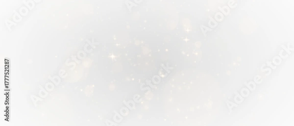 Fototapeta Golden dust sparks and glowing starlight trail with magical shine on transparent background, elegant vector light effect for festive decoration and luxury design projects.