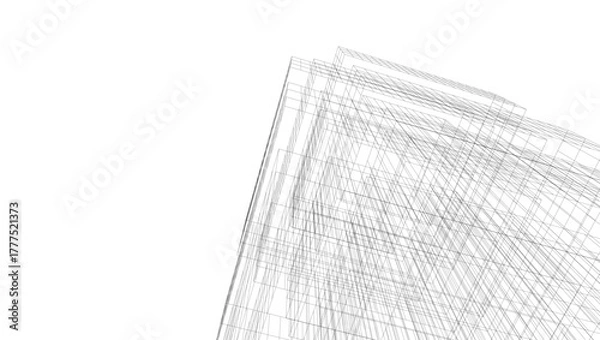Fototapeta Abstract architectural background vector illustration
