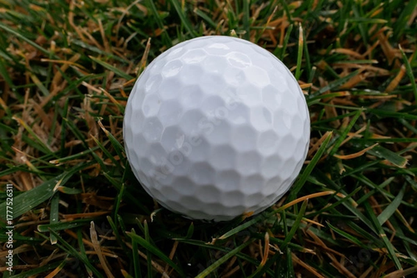 Obraz golf ball on green grass