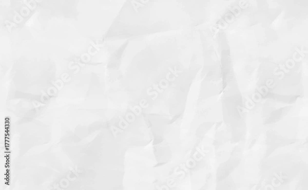 Obraz Crumpled paper texture background. White wrinkled sheet. JPG image