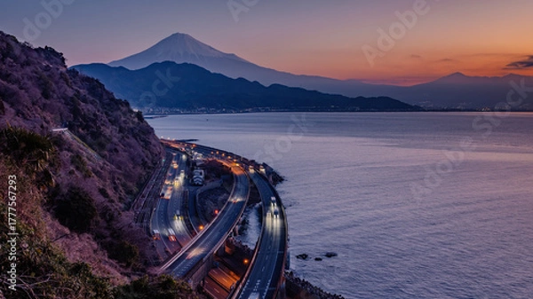 Obraz 日の出前のさった峠