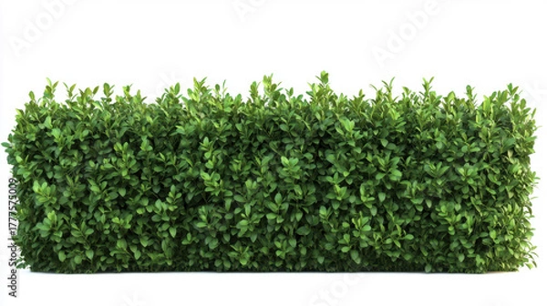 Fototapeta Bush or shrub wall isolated isolated on white background for graphic design.