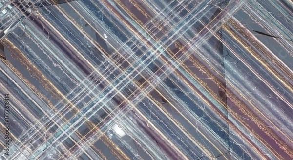 Fototapeta Abstract blobs with horizontal stripes ar