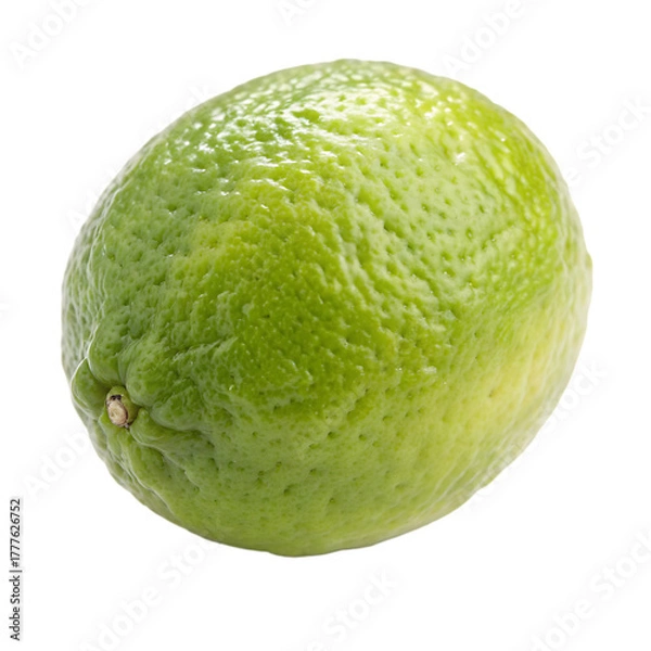 Obraz A whole desert lime fruit isolated on a transparent background