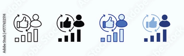 Obraz Popularity icon sheet multiple style collection isolated vector