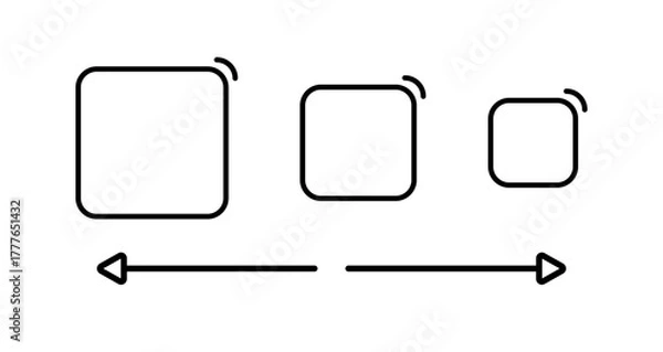 Fototapeta app icon corner shape icon for concept