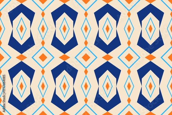 Fototapeta Modern Colorful Geometric Pattern Background. Seamless. Wallpaper. Vector Illustration