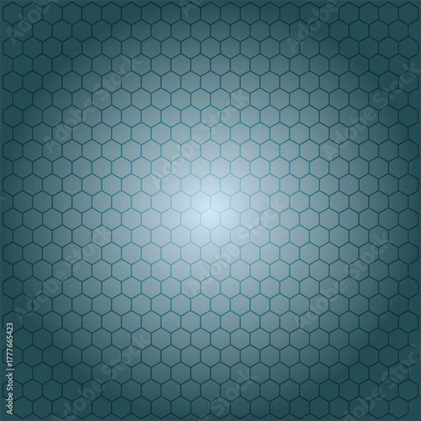 Obraz Teal Hexagonal Geometric Pattern A Modern and Abstract Design Background