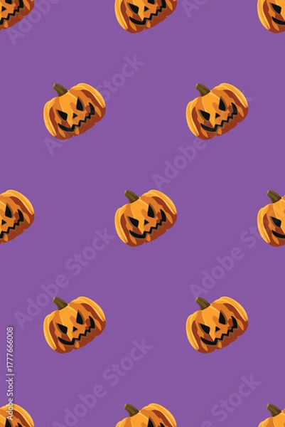 Obraz Halloween Pattern Design | Spooky Seamless Illustration