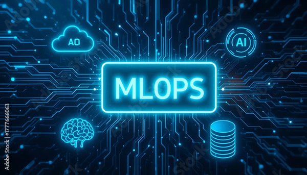 Obraz Advanced MLOps Framework for Scalable Machine Learning Deployment, Automated Model Pipeline Management, Continuous Training and Monitoring, Efficient Data Engineering Workflows