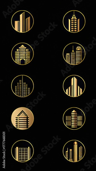 Fototapeta set of icons for web design