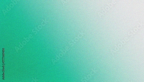 Fototapeta Noise Blur Texture of Smooth Teal and White Gradient Background with Soft Grain for Elegant Banner and Digital Artwork