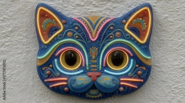 Fototapeta mask on the wooden background