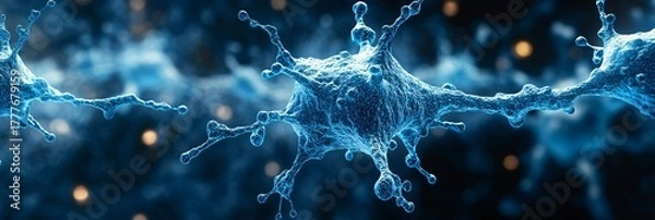 Fototapeta advanced cold virus cell structure illustration for medical research and science imaging