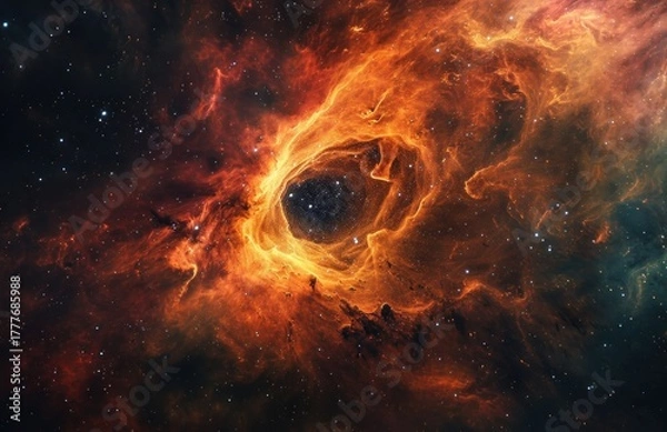 Obraz nebula in space with stars,