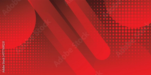 Fototapeta Light Red vector template with repeated sticks, circles. Modern geometrical abstract illustration with sticks, dots. Smart design for your business advert.