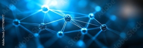 Obraz digital network and connectivity illustration for technology and innovation concepts